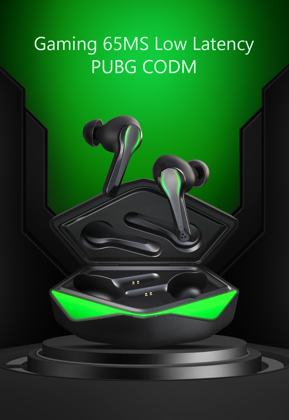 Zime Winner Gaming Earbuds 65ms Low Latency TWS Bluetooth Earphone with Mic Bass Audio Sound Positioning PUBG Wireless Headset - Images 2