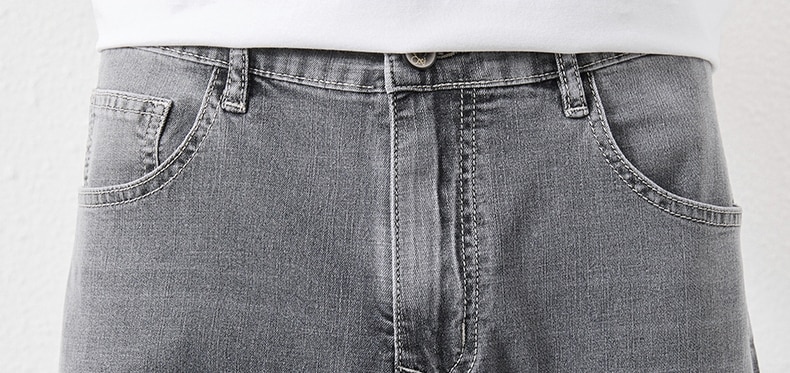 남성 스트레치 슬림 루즈 스트레이트 청바지 28-48 플러스 사이즈 봄 새로운 얇은 바지 패션 브랜드 품질 모든 경기 캐주얼 바지 - imaget 22