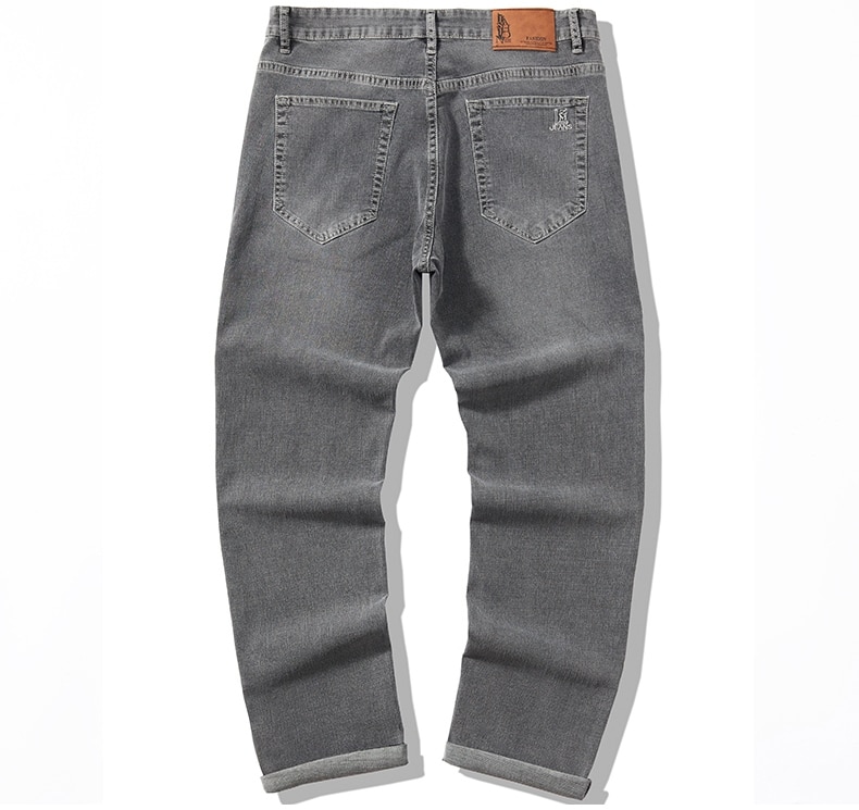 남성 스트레치 슬림 루즈 스트레이트 청바지 28-48 플러스 사이즈 봄 새로운 얇은 바지 패션 브랜드 품질 모든 경기 캐주얼 바지 - imaget 18