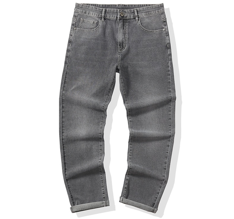 남성 스트레치 슬림 루즈 스트레이트 청바지 28-48 플러스 사이즈 봄 새로운 얇은 바지 패션 브랜드 품질 모든 경기 캐주얼 바지 - imaget 17