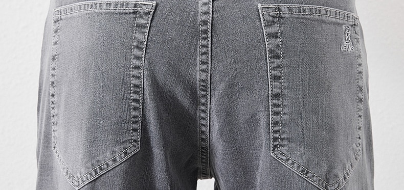 남성 스트레치 슬림 루즈 스트레이트 청바지 28-48 플러스 사이즈 봄 새로운 얇은 바지 패션 브랜드 품질 모든 경기 캐주얼 바지 - imaget 23