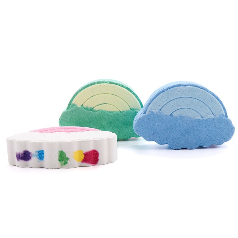 목욕 폭탄 무지개 구름 목욕 공 에센셜 오일 거품 목욕 폭발 소금 목욕 소금 공 거품 폭탄 목욕 폭탄 서프라이즈