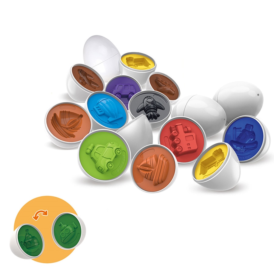 몬테소리 아기 장난감 스마트 계란 어린이를위한 3D 퍼즐 장난감 유아 학습 교육 색상 모양 일치하는 계란 장난감 부활절 선물