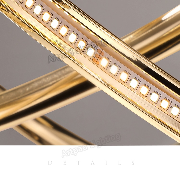 북유럽 미니멀리스트 펜던트 조명 거실 기하학 라인 램프 간단한 현대 럭셔리 침실 식당 샹들리에 조명기 - imaget 30