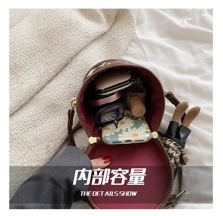 브랜드 디자인 럭셔리 여성 숄더 백 대용량 메신저 백 기하학 패턴 핸드백 레트로 버킷 백 - imaget 11