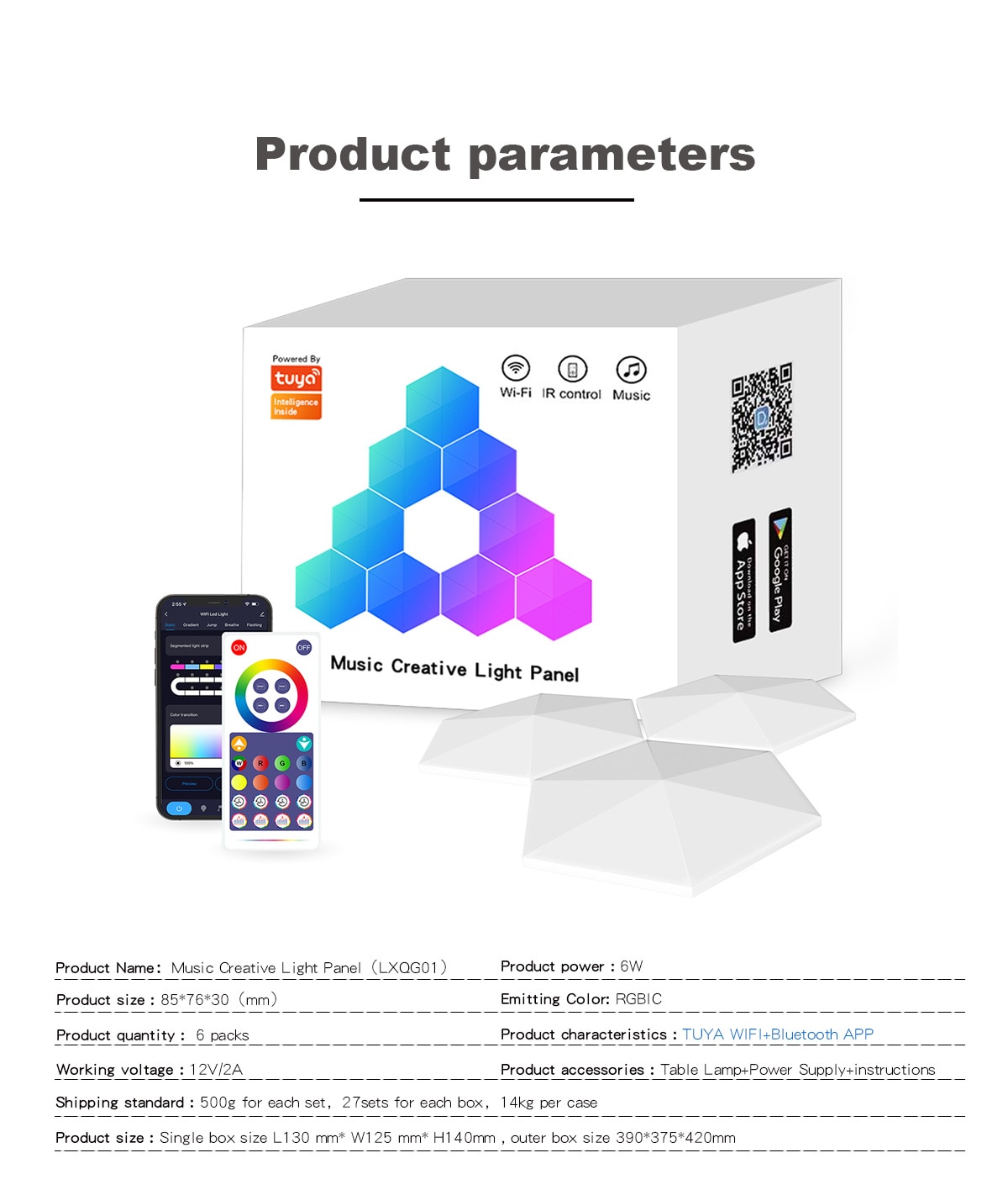 스마트 APP 음성 제어와 RGBIC 현대 LED 벽 램프 DIY 육각 벌집 조명 컴퓨터 게임 룸 장식에 대 한 LED 빛 - imaget 2