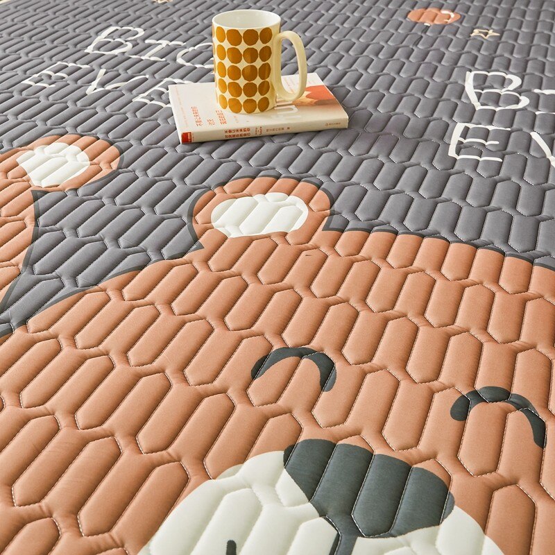 아이스 쿨 침대 매트 장착 시트 편안한 라텍스 여름 수면 매트리스 토퍼 침대보 커버 침실 용 퀸 사이즈 침대 린넨 - imaget 7