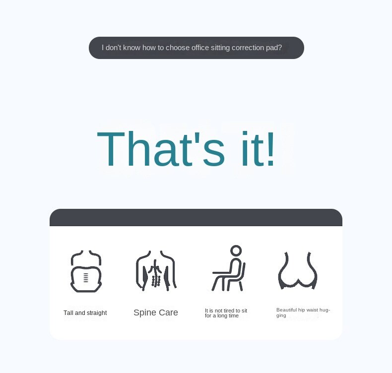 앉아 자세 교정 의자 인체 공학적 의자 등받이 자세 교정 및 허리 통증 완화를위한 요추 지지대 - imaget 2