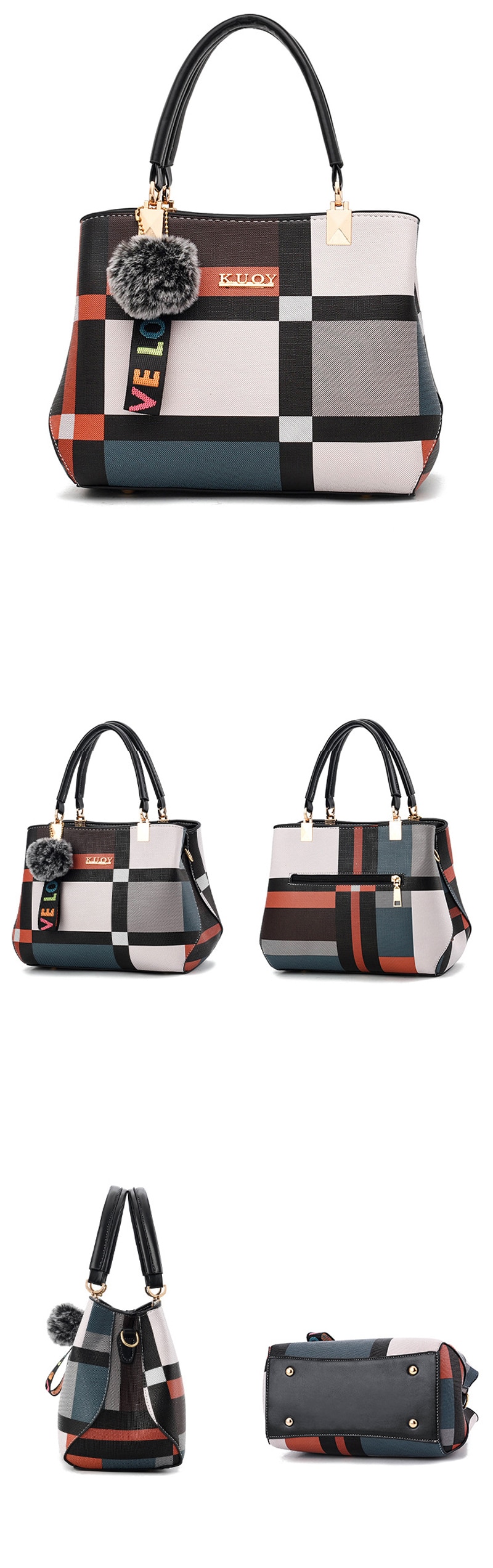 여성을위한 럭셔리 빈티지 어깨 가방 멀티 포켓 Pu 가죽 크로스 바디 백 메신저 핸드백 토트 지갑 bolsa feminina - imaget 17