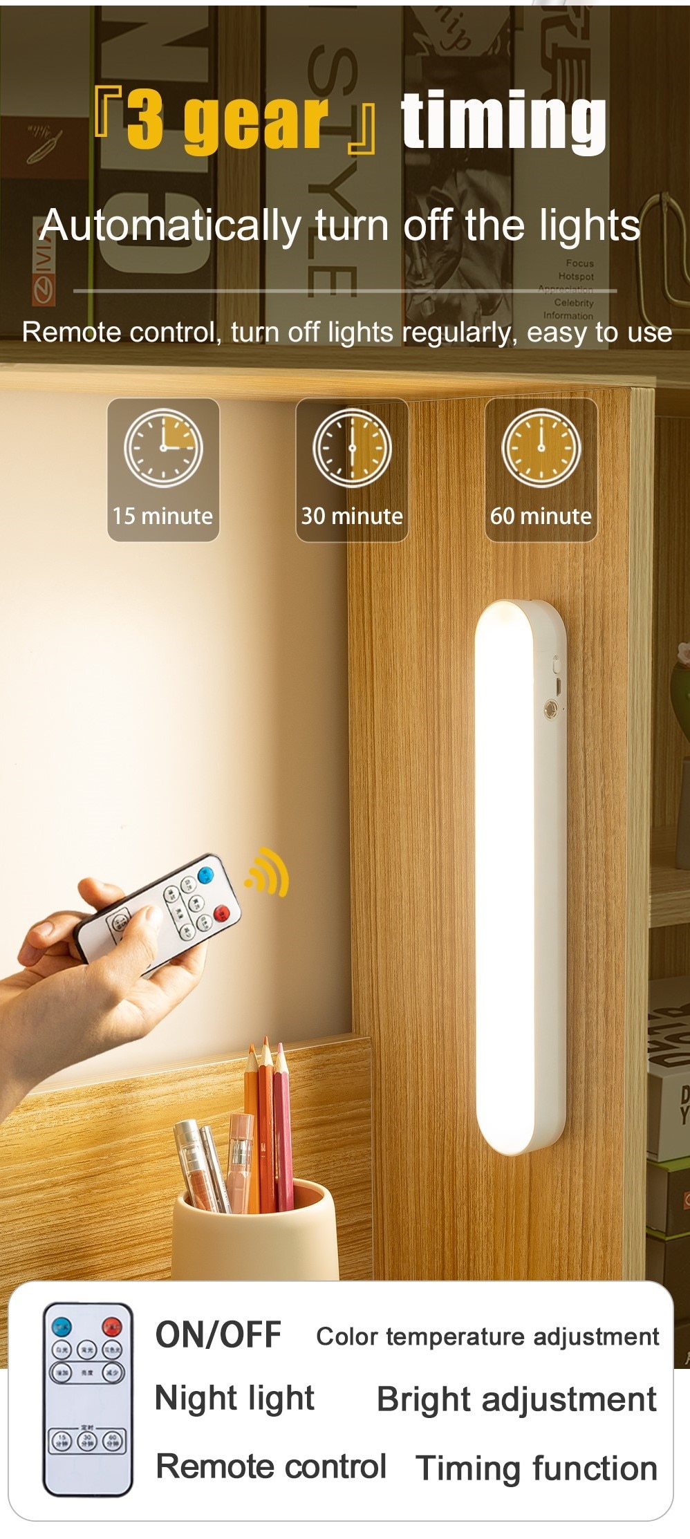 책상 램프 사무실 연구 LED 조명 USB 충전식 테이블 램프 마그네틱 디밍 보호 눈 침실 밤 램프 - imaget 4