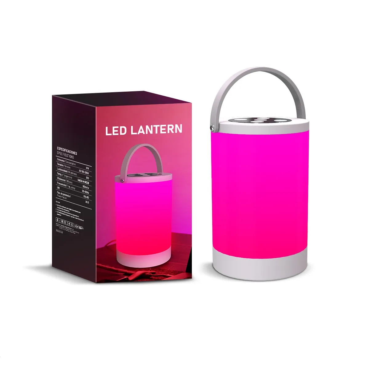 크리 에이 티브 USB 충전 LED 야간 조명, RGB + 화이트 분위기 장식 데스크 라이트 침실 머리맡 네온 램프 캠핑 휴대용 램프