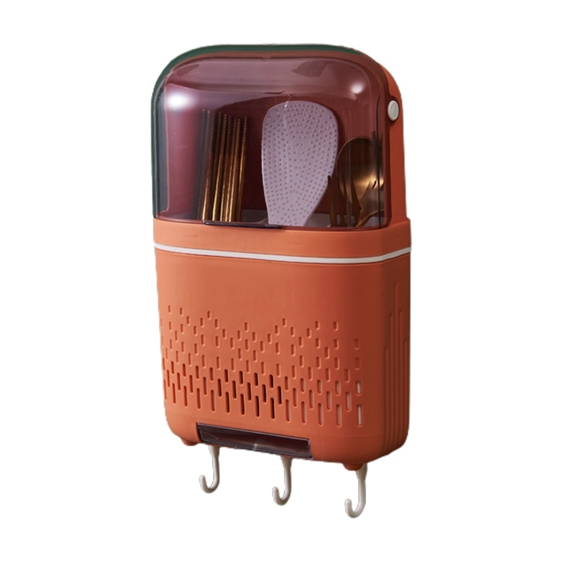 크리 에이 티브 벽 마운트 중공 드레인 젓가락 케이지 다기능 스토리지 랙 걸레 랙 나이프 홀더 주방 Supplie - imaget 10