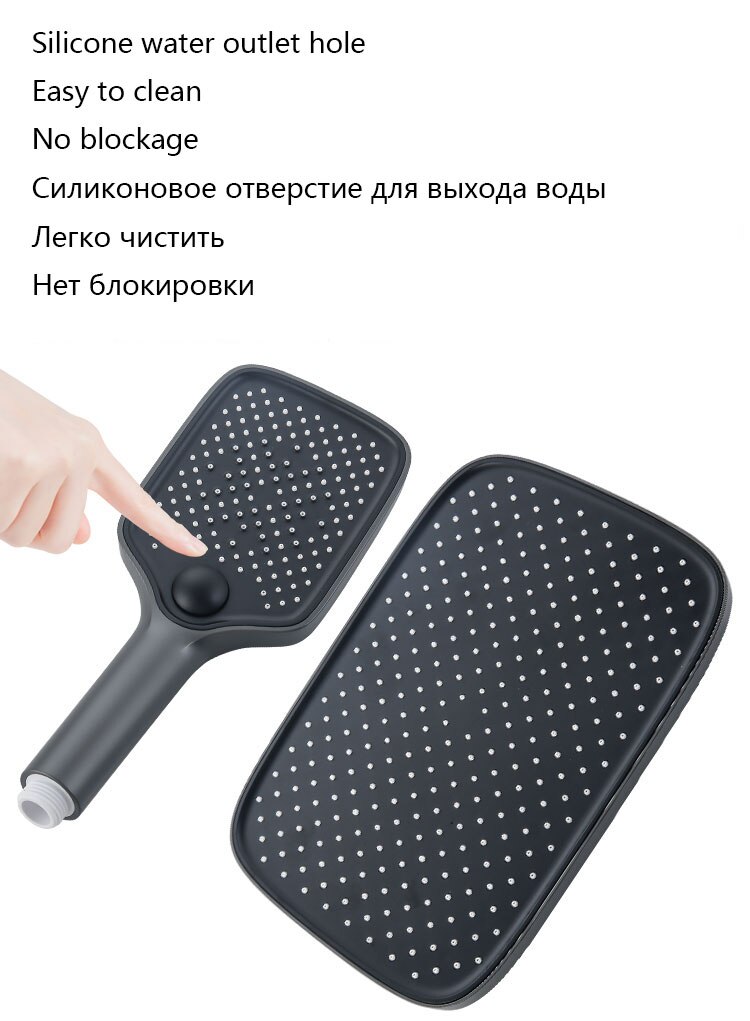 하이 엔드 럭셔리 온도 샤워 세트 4 웨이 벽걸이 형 욕실 수도꼭지 황동 비 샤워 시스템 세트 욕조 혼합 수돗물 - imaget 6