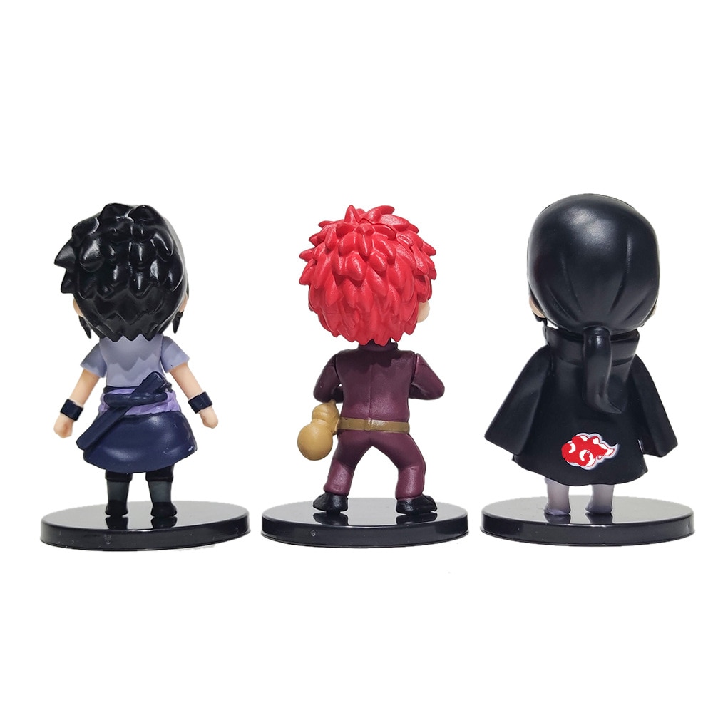 핫 12 개/대 애니메이션 나루토 Shippuden Hinata Sasuke Itachi Kakashi Gaara 애니메이션 피규어 Q 버전 PVC 피규어 장난감 인형 아이 선물 - imaget 11