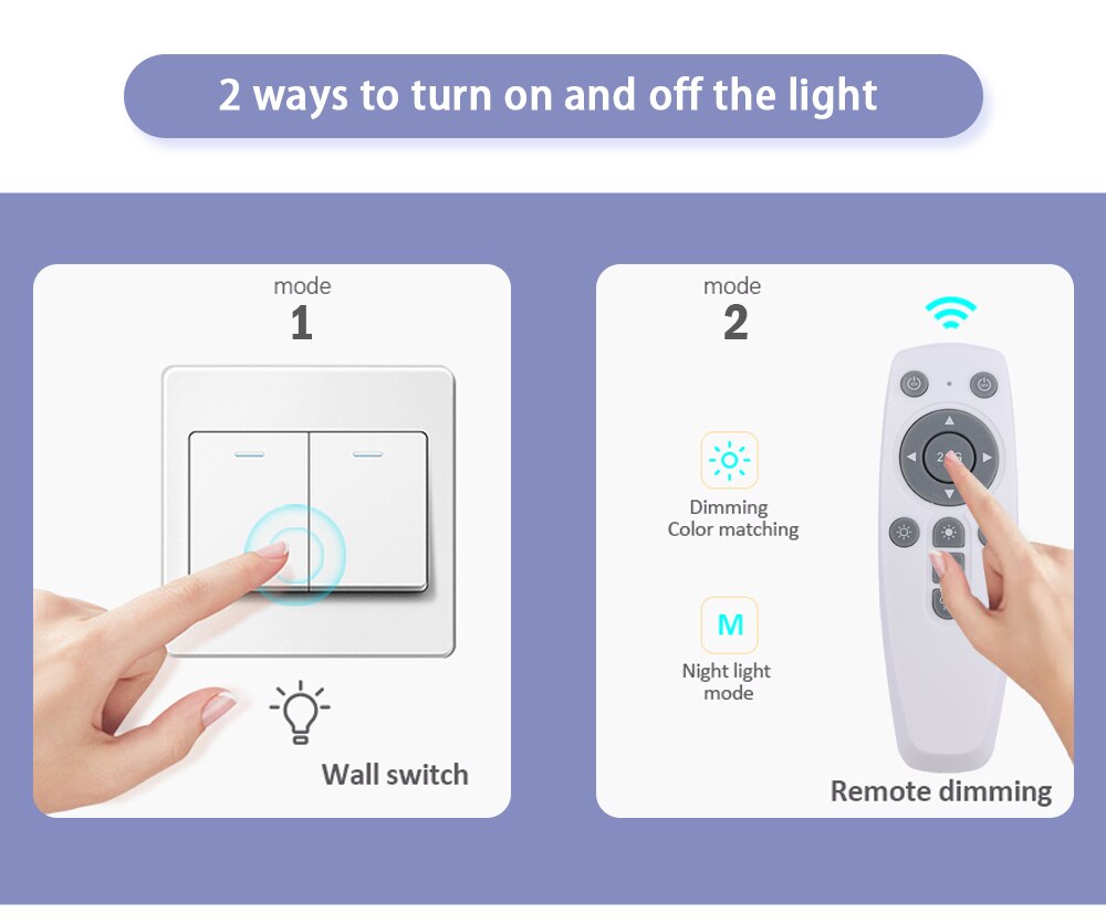 현대 Led 천장 조명기구 스마트 원격 무단 디밍 샹들리에 120W 천장 조명 거실 침실 다이닝 룸 - imaget 9